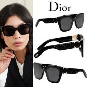 DIOR LADY 95.22 S2I BUTTERFLY SUNGLASSES BLACK 630$ NWT